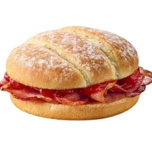 Bacon Roll with Tomato Ketchup At McDonald’s Breakfast Menu